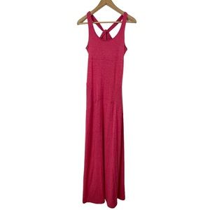 Athleta Twist & Turn Athletic Racerback Maxi T Shirt Dress in Pink Size Medium